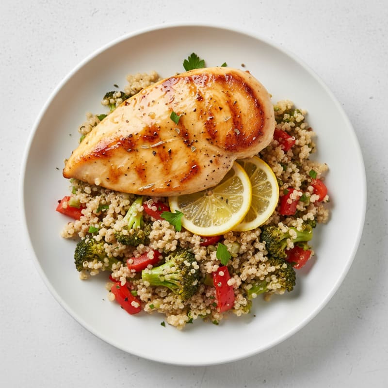 Lemon-Herb Chicken with Quinoa and Veggies