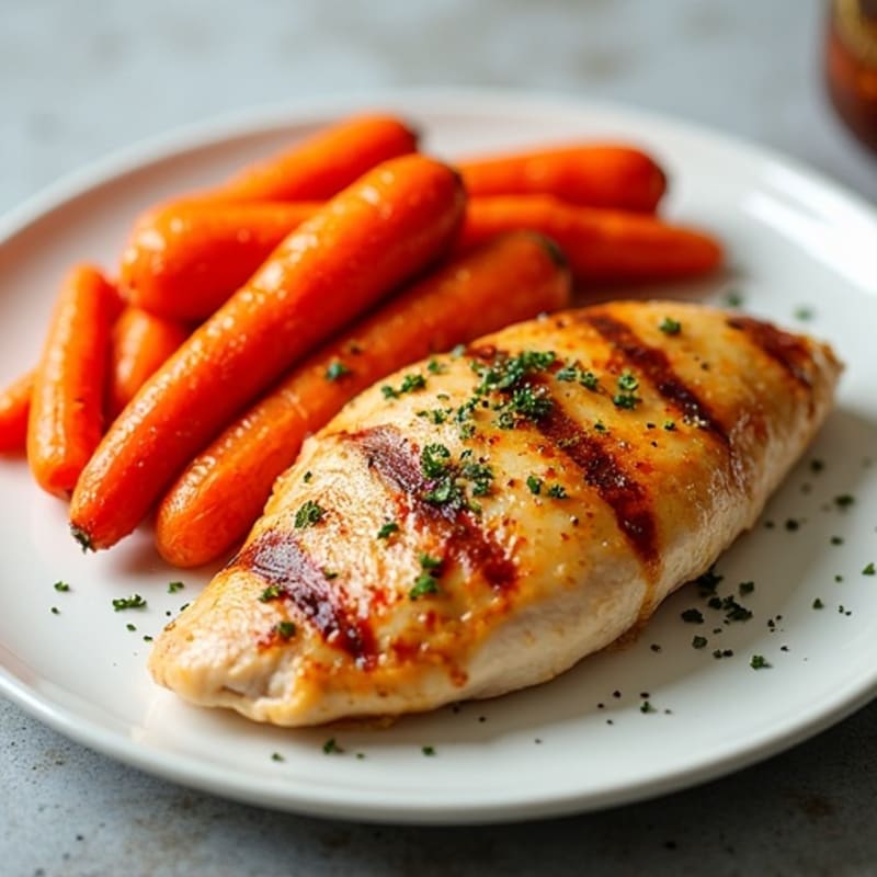 Sheet Pan Maple Glazed Chicken with Crispy Roasted Carrots