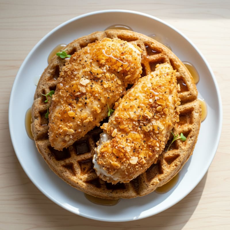 Crispy Golden Chicken and Waffles
