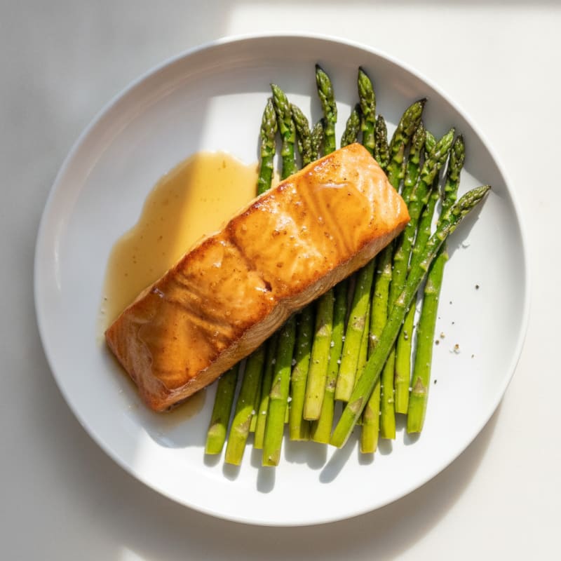 Honey-Glazed Salmon with Roasted Asparagus