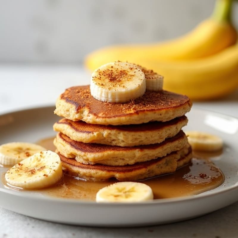 Banana Spiced Protein Pancakes