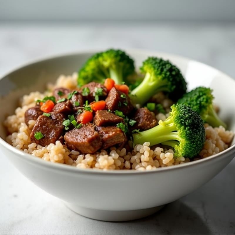 Ginger-Garlic Beef and Broccoli Rice Bowl