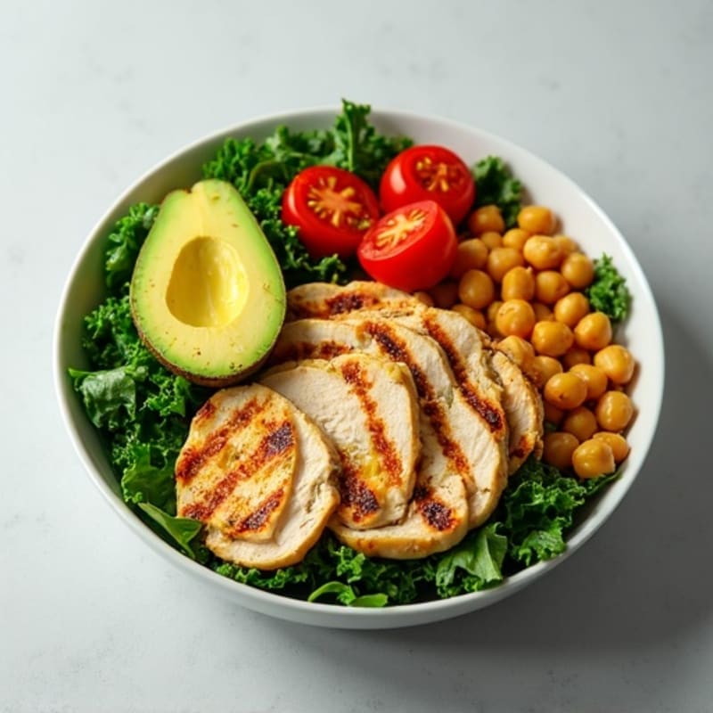 Fresh Chopped Avocado Kale Bowl