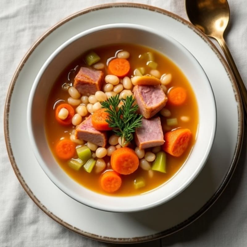 Hearty Smoked Ham and White Bean Soup