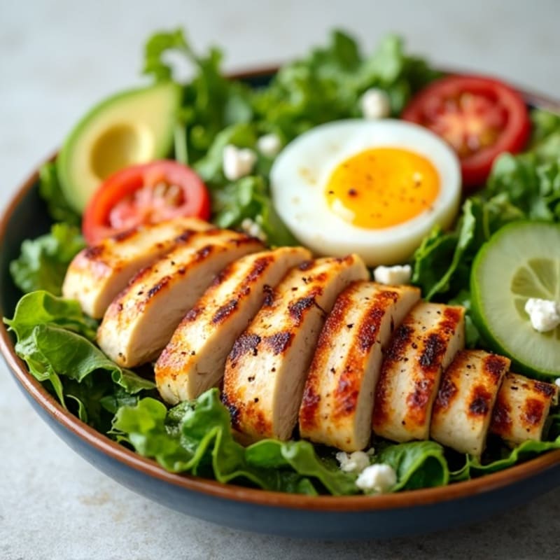 Healthy Chicken Cobb Salad with Fresh Greens