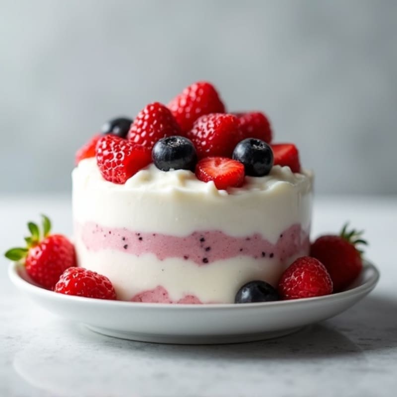 Creamy Greek Yogurt Protein Mousse with Berries