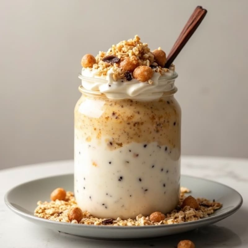 Creamy Vanilla Protein Overnight Oats