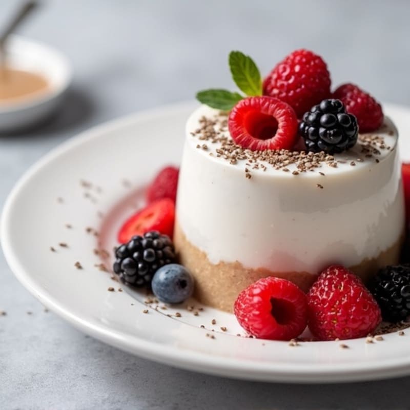 Creamy Greek Yogurt Protein Pudding with Mixed Berries
