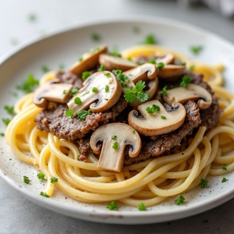 Creamy Greek Yogurt Beef Stroganoff with Mushrooms