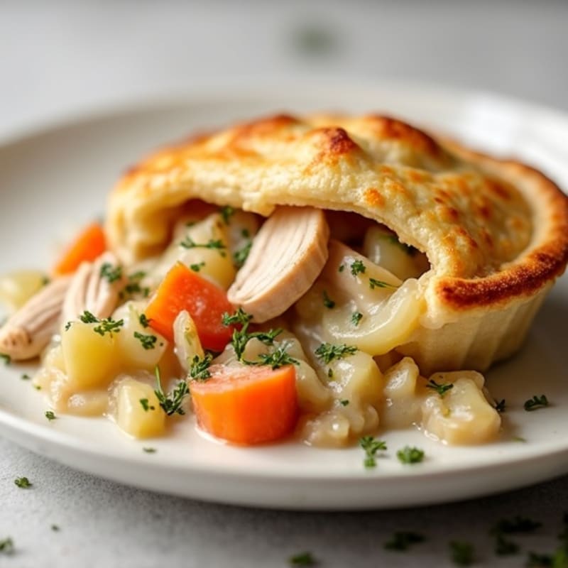 Lightened-Up Creamy Chicken and Root Vegetable Pot Pie