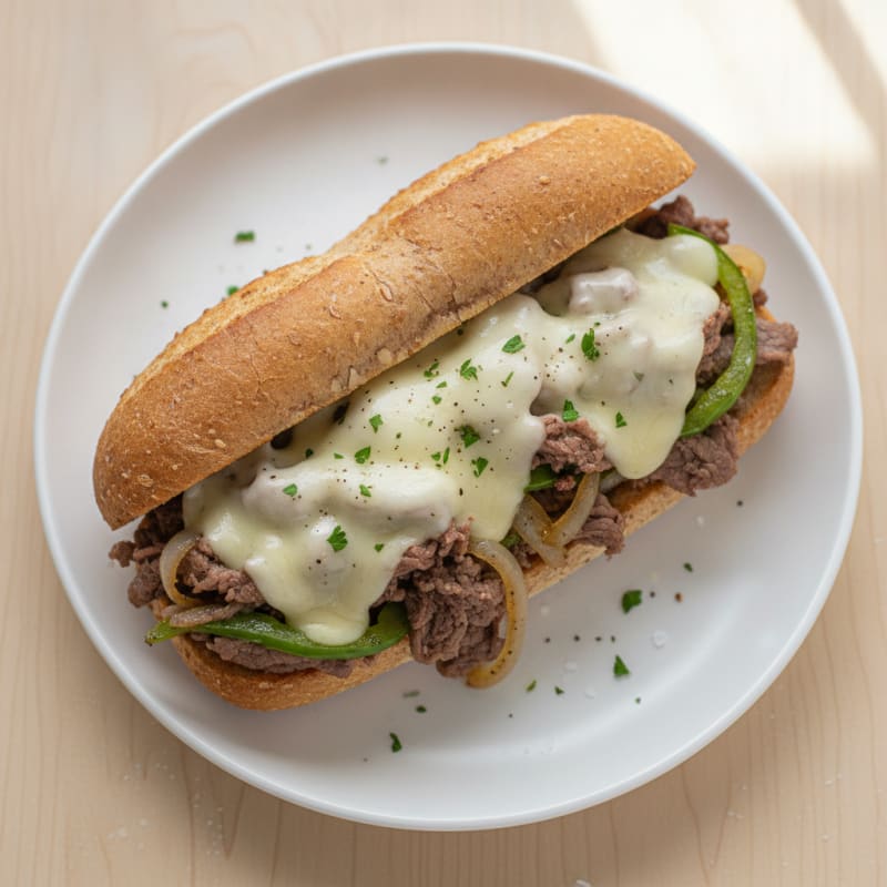 Classic Philly Cheesesteak Sandwich