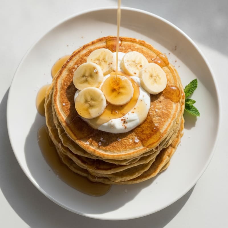 High-Protein Banana Buttermilk Pancakes