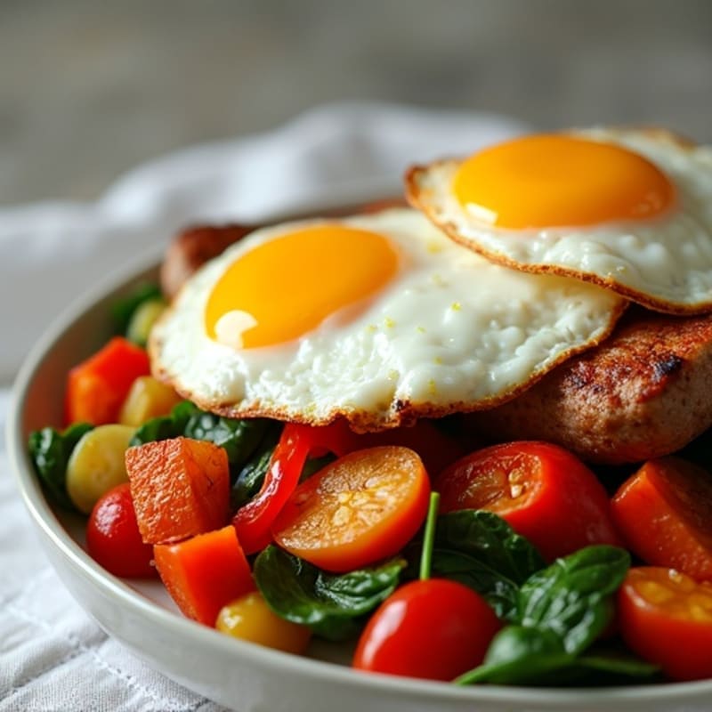 Crispy Sweet Potato Hash with Fried Eggs