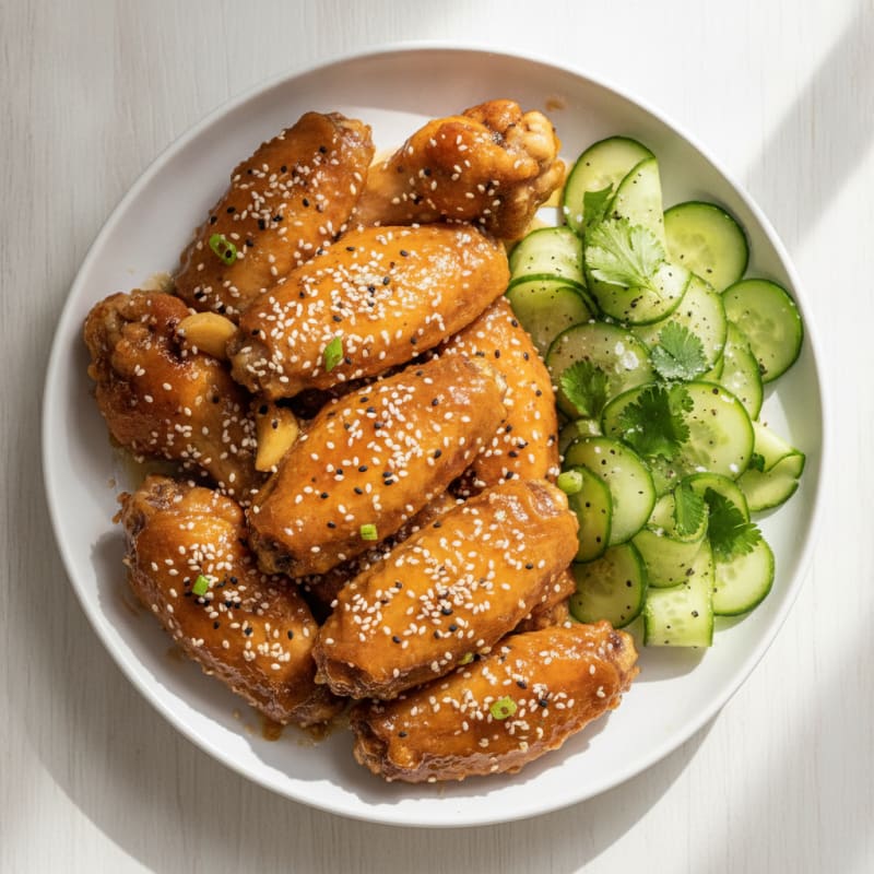Honey-Garlic Chicken Wings with Sesame