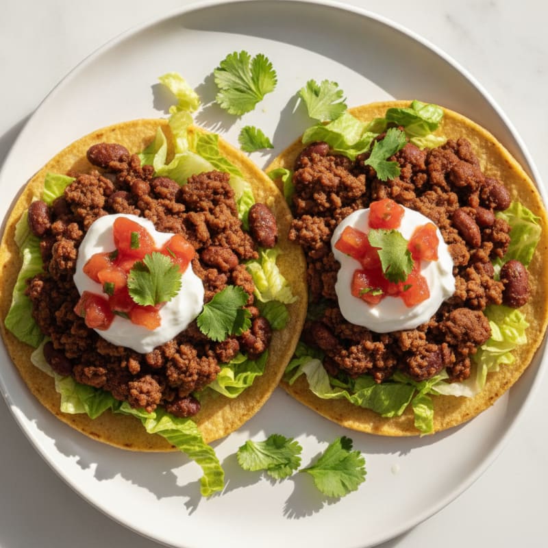 Abbot's Chili Beef Tostadas