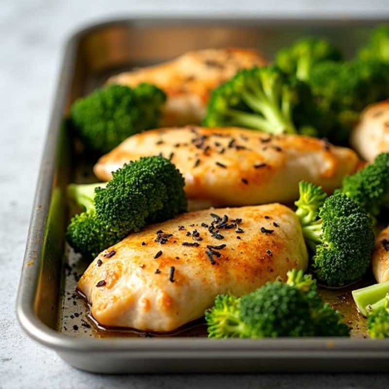 Lemon-Herb Roasted Chicken and Crispy Broccoli Sheet Pan
