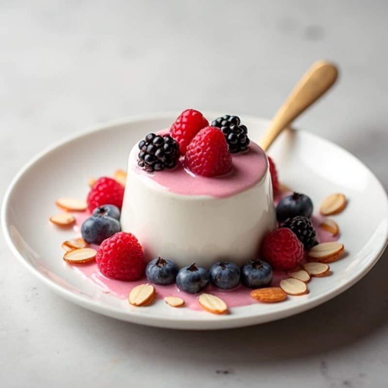 Silky Greek Yogurt Protein Mousse with Berries