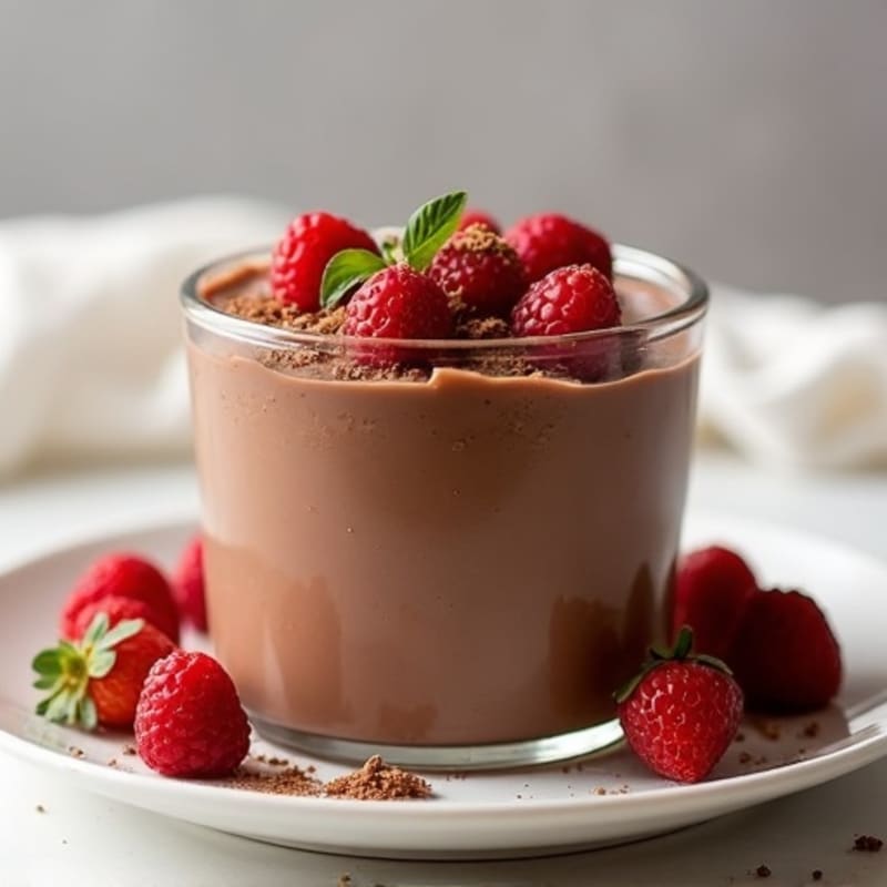 Silky Chocolate Protein Pudding with Almond Butter