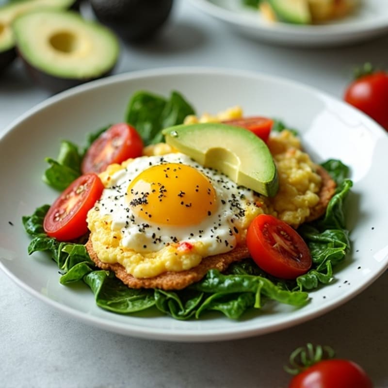 Protein-Packed Spinach and Feta Egg White Scramble