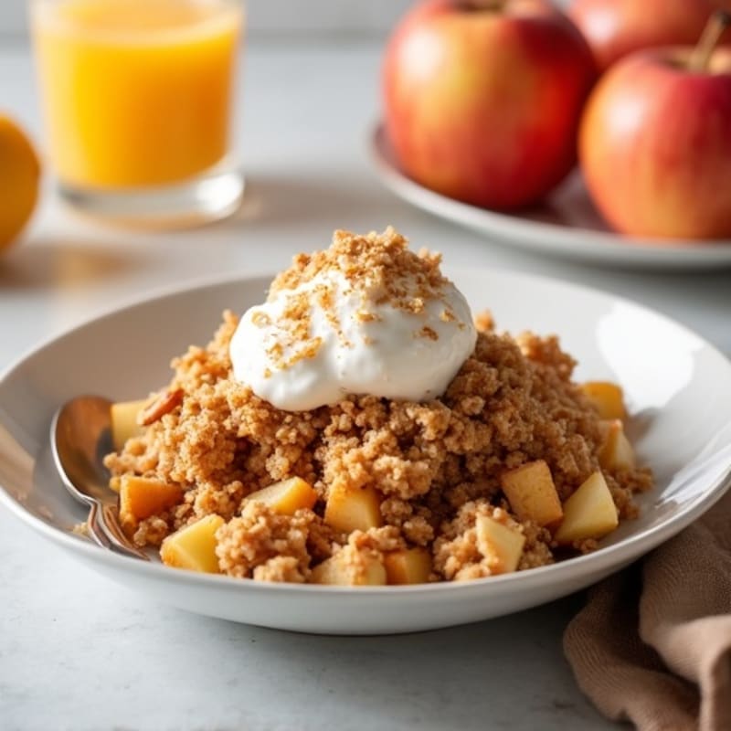 Cinnamon-Spiced Oat and Almond Apple Crumble