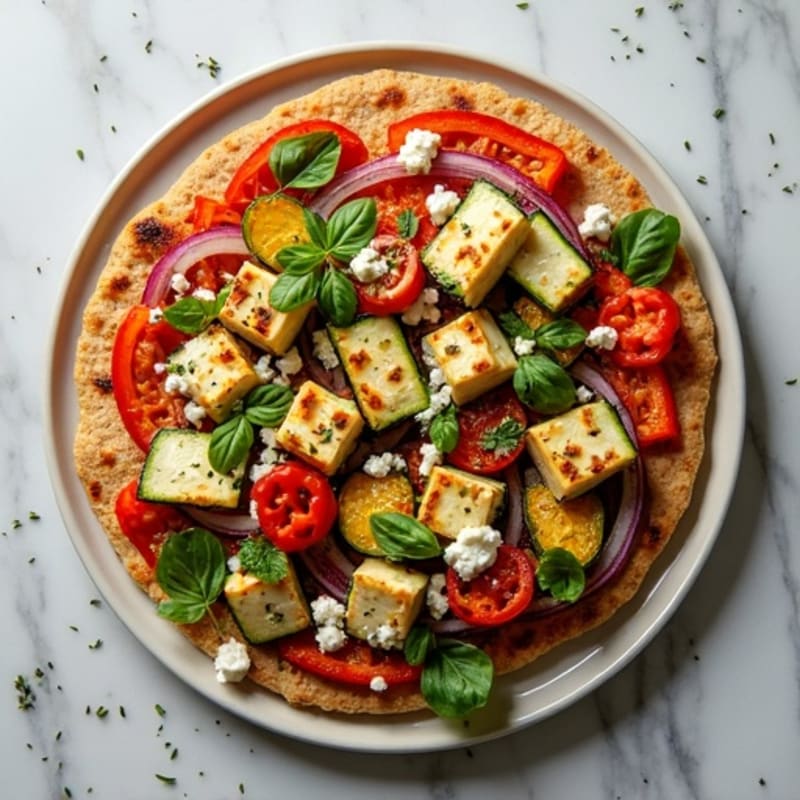 Crispy Herb-Roasted Vegetable Flatbread