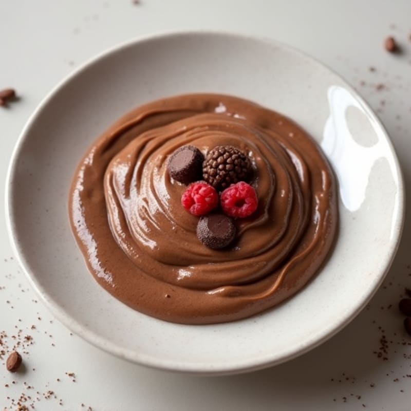Silky Chocolate Protein Pudding with Almond Butter Swirl