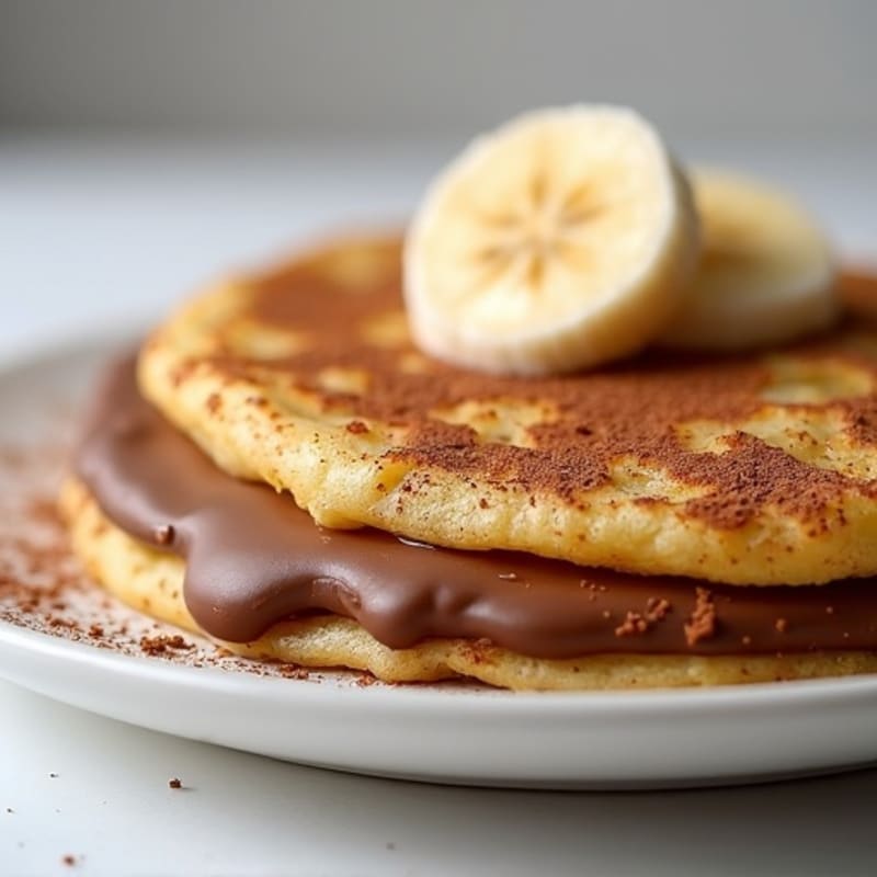 Protein-Packed Crepes with Creamy Chocolate-Hazelnut Banana Filling