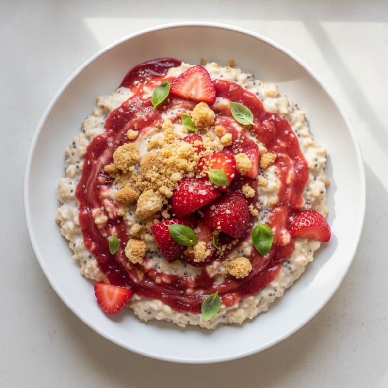 Strawberry Shortcake Overnight Oats