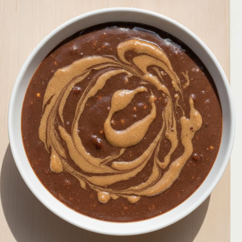 Silky Chocolate Protein Pudding with Almond Butter Swirl