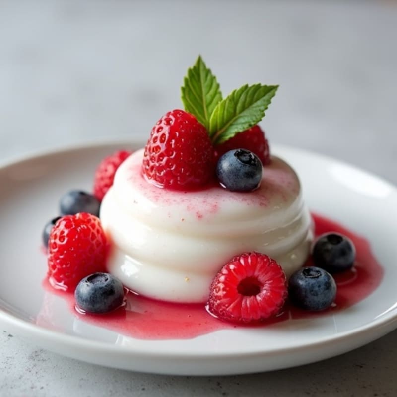 Greek Yogurt Protein Mousse with Mixed Berries