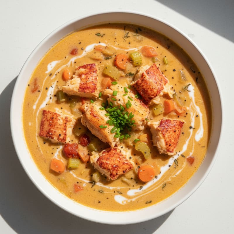 Buttery Lobster Bisque with Sherry