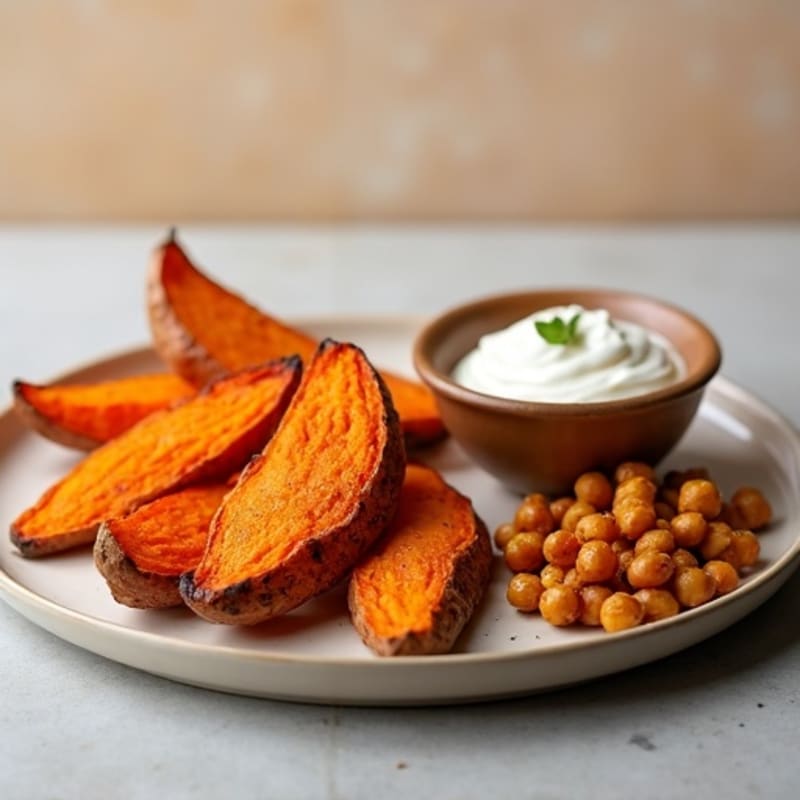 Cinnamon Maple Roasted Sweet Potato Wedges