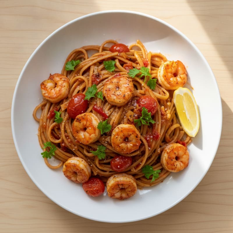 Spicy Calabrian Chili Shrimp Linguine