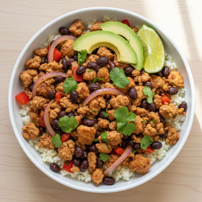 Zesty Ground Turkey Burrito Bowls