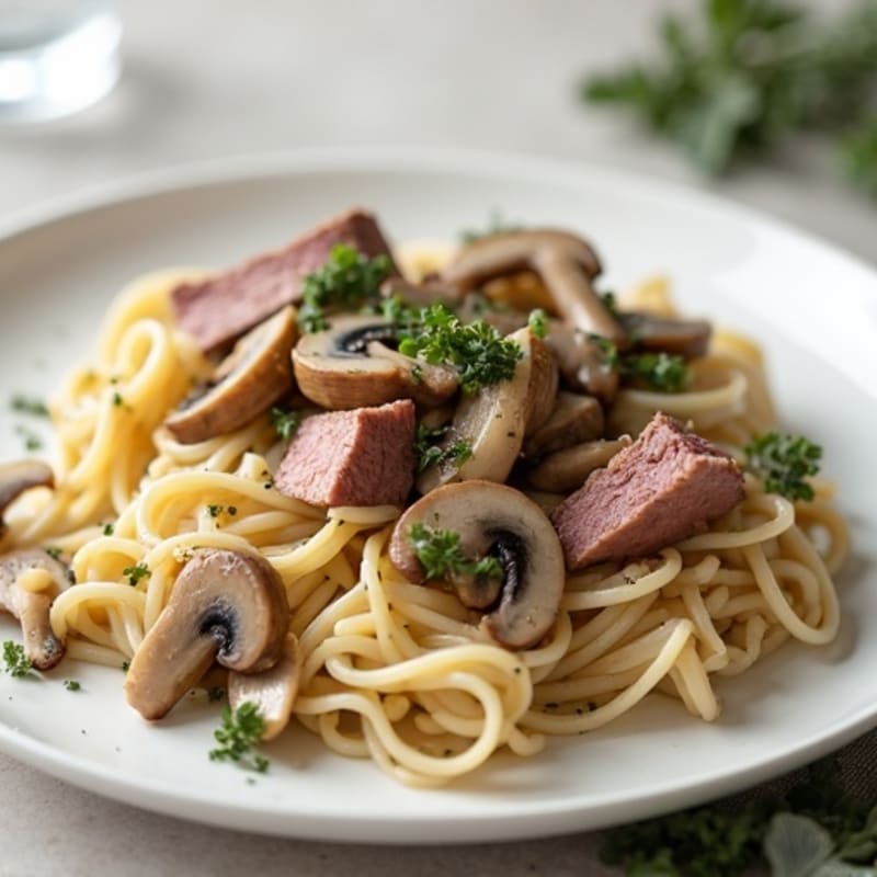 Creamy Greek Yogurt Beef Stroganoff with Mushrooms