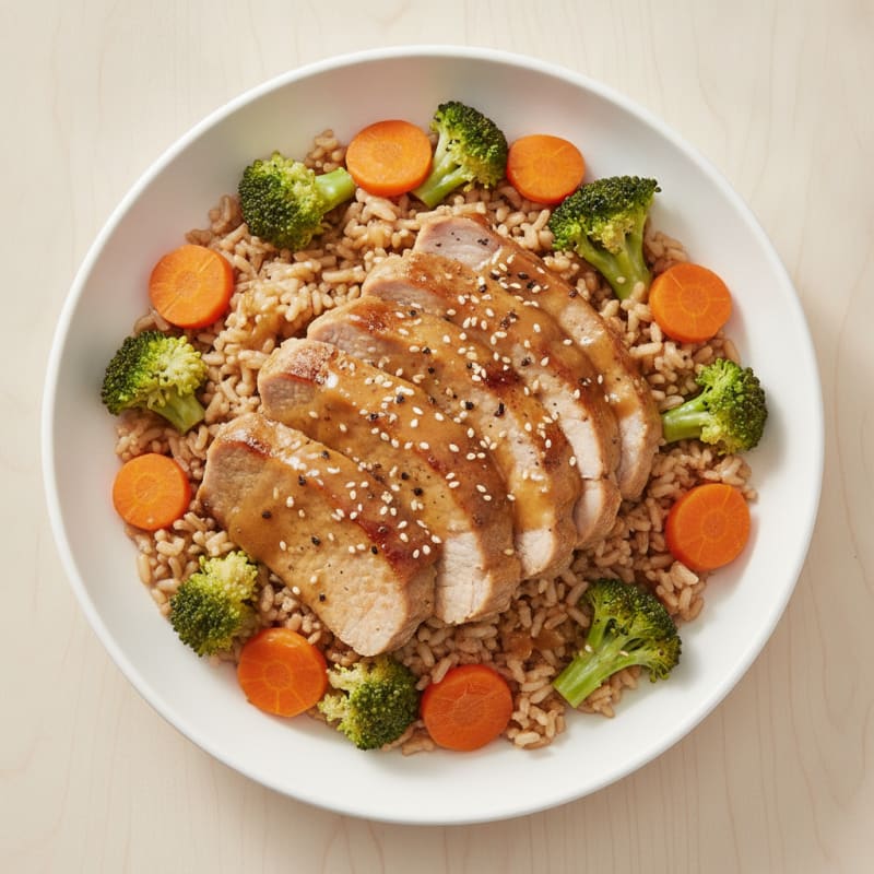 Ginger-Glazed Pork Power Bowl