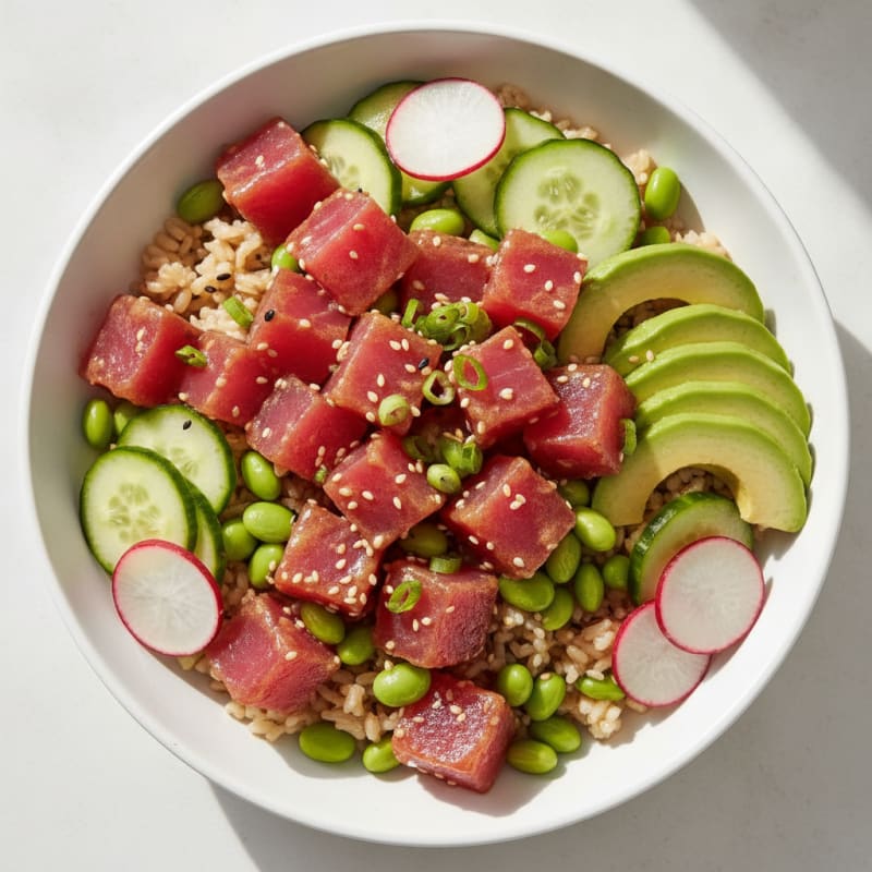 Ahi Tuna Hawaiian Poke Bowl