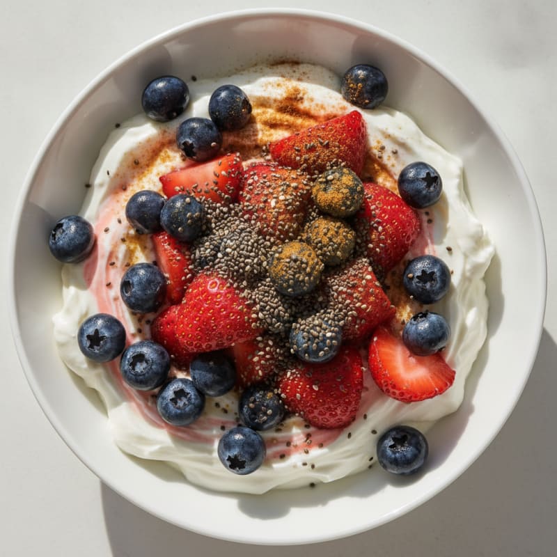 Creamy Greek Yogurt Protein Bowl with Mixed Berries