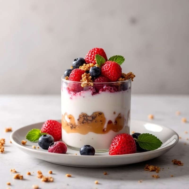 Creamy Greek Yogurt Protein Parfait with Mixed Berries