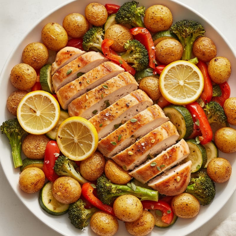 Sheet Pan Lemon Herb Chicken and Veggies