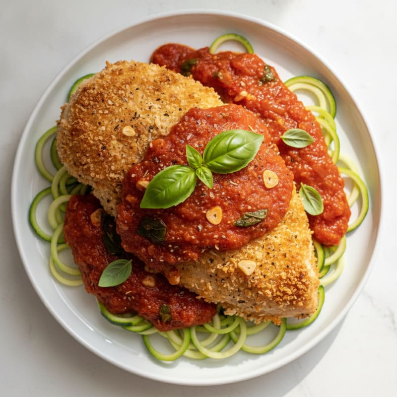 Parmesan-Crusted Chicken with Marinara Sauce
