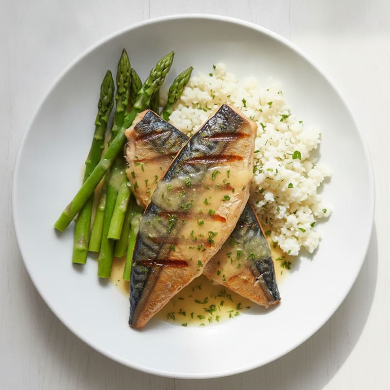 Pan-Seared Mackerel with Lemon-Herb Sauce