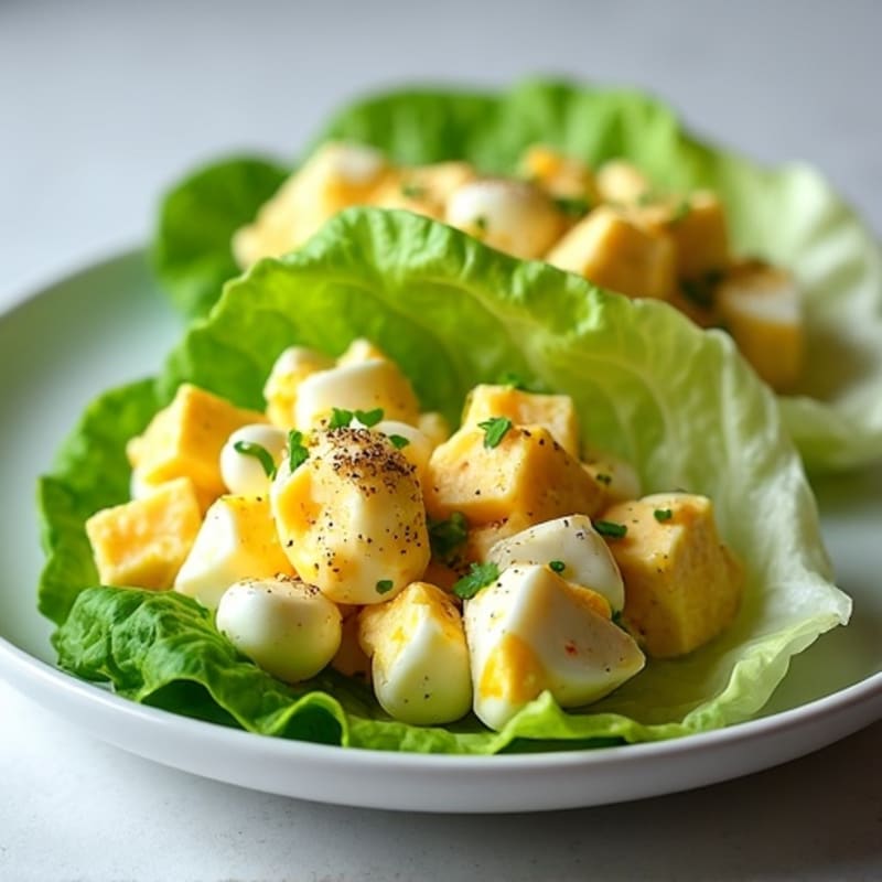 Creamy Egg Salad Lettuce Wraps