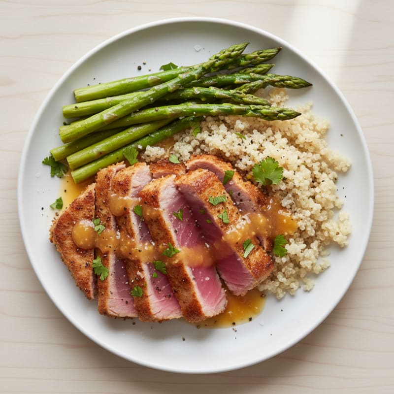 Pan-Seared Tuna with Citrus-Herb Dressing