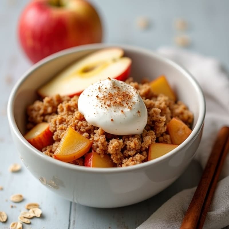Healthy Warm Apple Oat Crumble