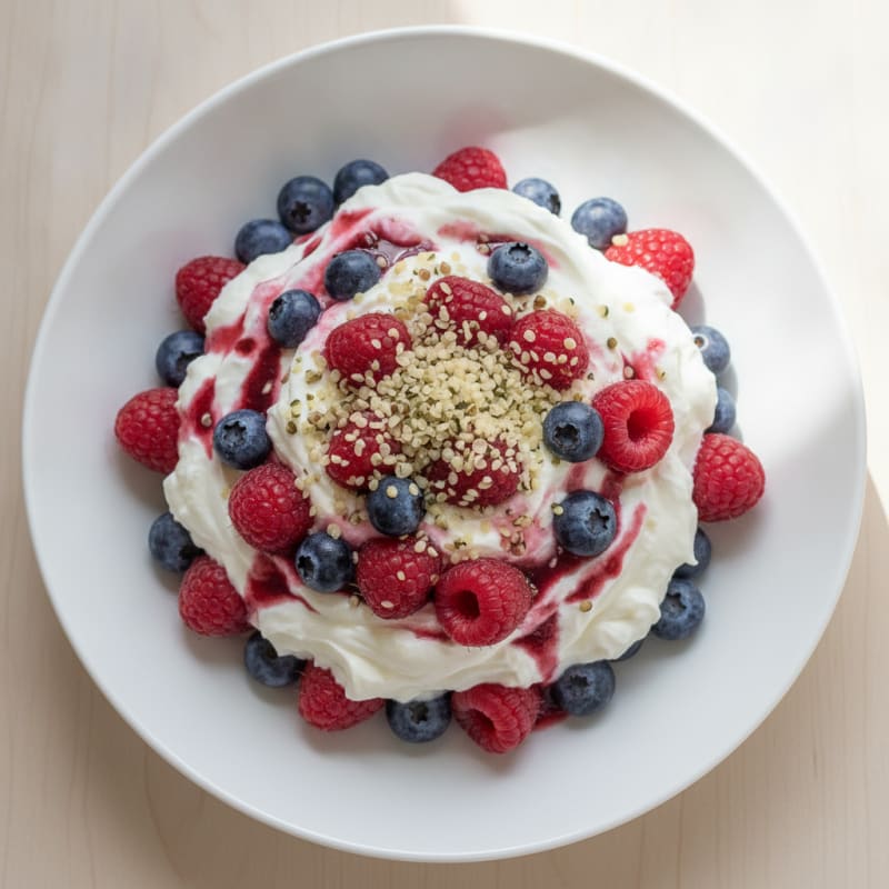 Silky Protein Yogurt Parfait with Berries