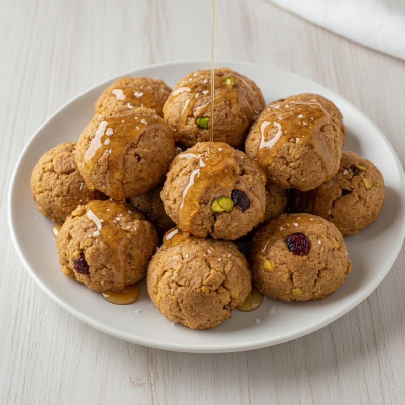 Honey-Glazed Chickpea Protein Bites