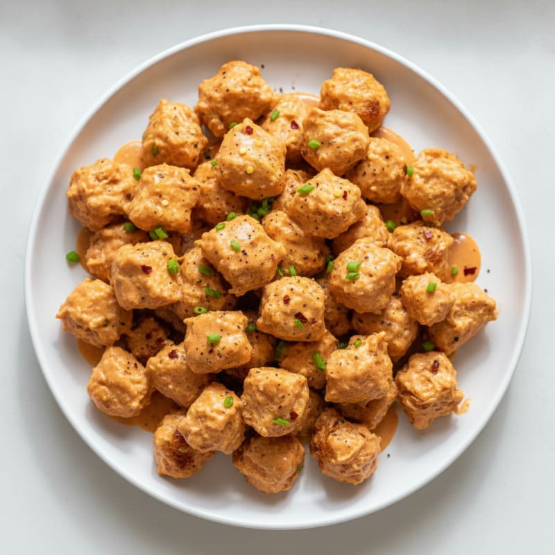 Spicy Shredded Chicken Protein Bites