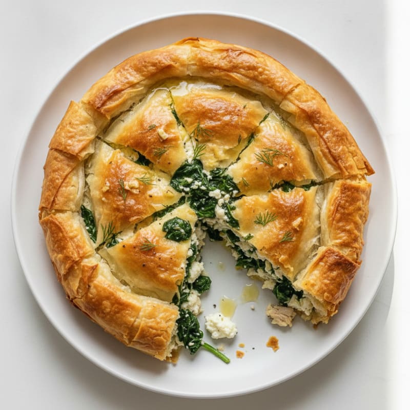 High-Protein Spinach and Feta Phyllo Pie