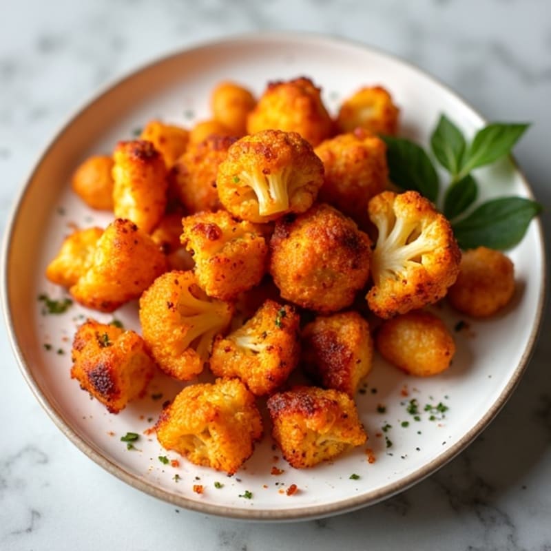 Crispy Buffalo Roasted Cauliflower Bites